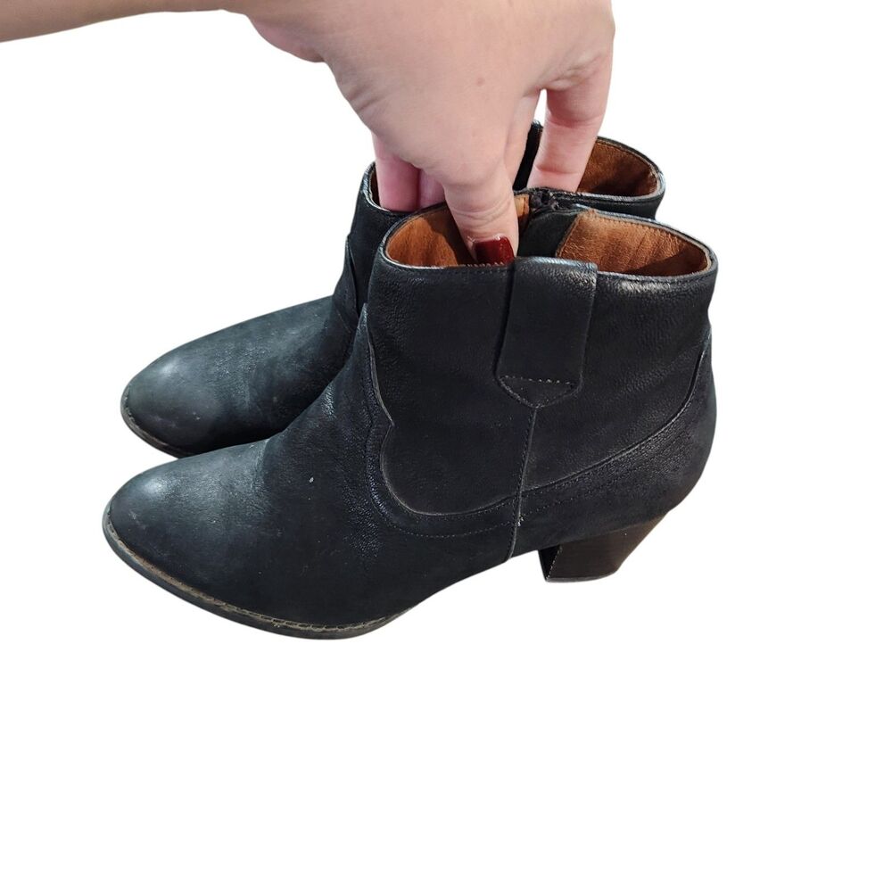 Vionic Windom Upright Western Bootie Wmn‎ SZ 6.5 Leather Rugged Outdoors Cowgirl